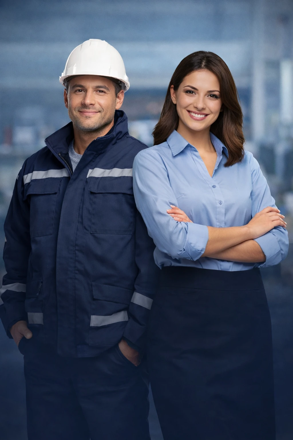 Ropa de trabajo industrial con cinta reflectiva de Costura Suprema